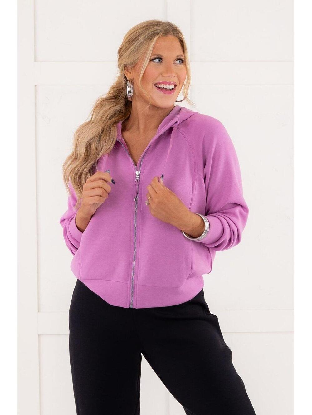 Airessentials Full Zip Hoodie - Lotus Pink | Spanx Large